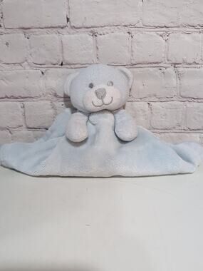LITTLE BEGINNINGS BLUE Plush Embossed ABC BEAR SECURITY BLANKET LOVEY 65815